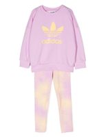 adidas Kids survêtement en coton à logo imprimé - Violet