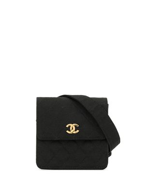 CHANEL Pre-Owned sac banane à effet texturé (1990) - Noir