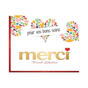 merci pour vos bons soins - merci Finest Selection Assorted chocolade