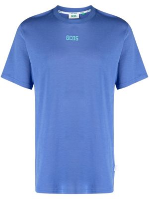 GCDS t-shirt en coton à logo imprimé - Bleu