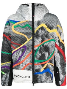 Moncler Grenoble veste de ski matelassée à imprimé - Blanc