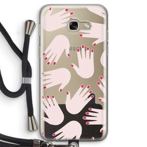 Hands pink: Samsung Galaxy A5 (2017) Transparant Hoesje met koord