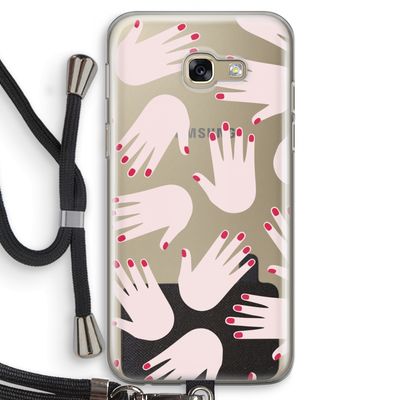 Hands pink: Samsung Galaxy A5 (2017) Transparant Hoesje met koord