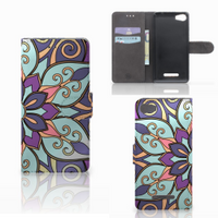 Wiko Lenny 2 Hoesje Purple Flower - thumbnail