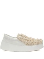 JW Anderson mocassins Popcorn en cuir - Blanc