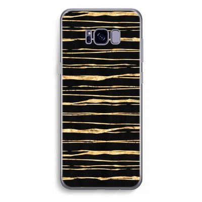 Gouden strepen: Samsung Galaxy S8 Plus Transparant Hoesje