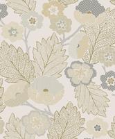 Decoprint Antibes Behang abstracte bloemen en bladeren - AN28270