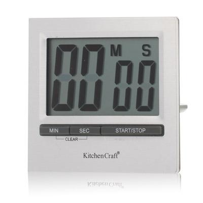 Kitchen Craft Large Display Digital Countdown Timer(Silver)