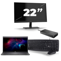 Dell Latitude 3301 - Intel Core i5-8e Generatie - 13 inch - 8GB RAM - 256GB SSD - Windows 11 + 1x 22 inch Monitor