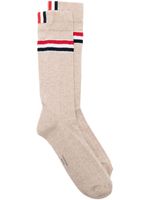 Thom Browne chaussettes à détail de rayures - Tons neutres