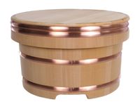 Houten Edobitsu Rijsthouder - Woodenware - 30 x 18.5cm