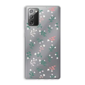 Small white flowers: Samsung Galaxy Note 20 / Note 20 5G Transparant Hoesje