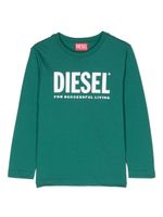 Diesel Kids sweat en coton à logo imprimé - Vert