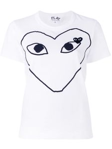 Comme Des Garçons Play t-shirt imprimé à patch logo - Blanc