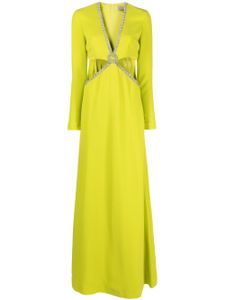 Elie Saab robe à découpe - Vert