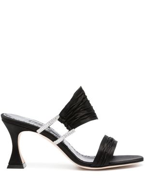 Manolo Blahnik sandales Chinap 70 mm en satin - Noir