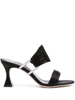 Manolo Blahnik mules Chinap 70 mm en satin - Noir - thumbnail