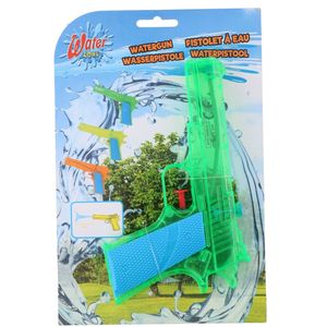 1x Waterpistolen/waterpistool groen van 18 cm kinderspeelgoed   -