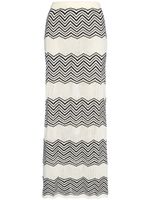 ERES Réglisse chevron-pattern maxi skirt - Noir