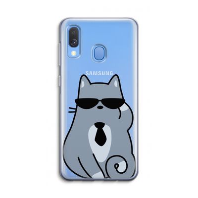 Cool cat: Samsung Galaxy A40 Transparant Hoesje