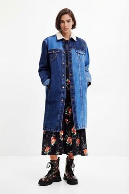 Lange gewatteerde spijkerjas - BLUE - L