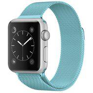 Milanese RVS bandje - Lichtblauw - Geschikt voor Apple Watch 42mm / 44mm / 45mm / 49mm - thumbnail