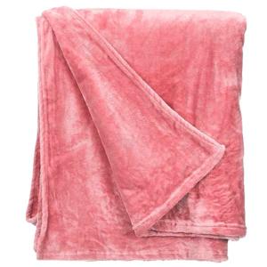 Fleece deken/plaid - roze - polyester - 130 x 160 cm - Fluffy/zachte stof