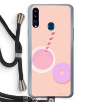 Donut: Samsung Galaxy A20s Transparant Hoesje met koord