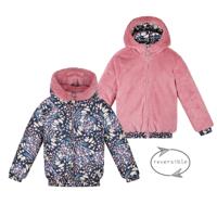 Le Chic winter bomberjack meisjes - navy blauw - Bente - reversible - AOP vlinder