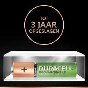 Duracell oplaadbare batterijen Recharge Plus AAA, blister van 4 stuks