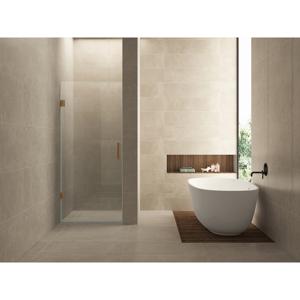Wiesbaden Less Nisdeur - 800x2000x8mm - NANO - Helder Glas/Geborsteld Brons Koper