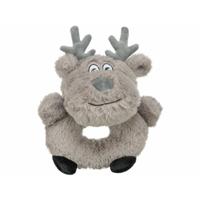 Knuffel voor honden Trixie Grijs Polyester Kerstrendier 24 cm