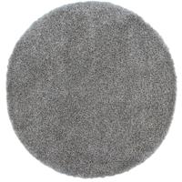 Hoogpolig Vloerkleed - Shaggy Ritual - Zilver-Ø 120 cm
