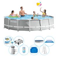 Intex Prism Frame Rond 457x107 cm - Zwembad Bundel - thumbnail