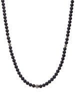 Nialaya Jewelry collier serti de perles d'onyx - Argent - thumbnail