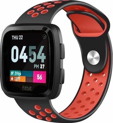 Fitbit Versa Dubbel Sport Band - Zwart Rood