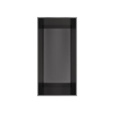 Hotbath &MORE Inbouwbox of inbouwnis - 30x15x10 - frameless - Geborsteld gunmetal PVD BOX015FBGP