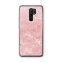 Roze marmer: Xiaomi Redmi 9 Transparant Hoesje