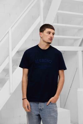 Iceberg 5D F040 Jersey T-Shirt Heren Donkerblauw - Maat S - Kleur: Donkerblauw | Soccerfanshop