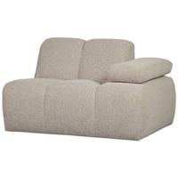 WOOOD 1-zits bank met arm rechts Mojo - Bouclé - Beige - 74x120x97 cm