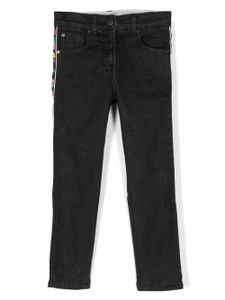 Stella McCartney Kids jean droit à logo imprimé - Noir