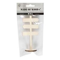 Creativ Company Houten bord pijlen op voet, 12cm