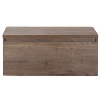 Frozen Badmeubelset 100 cm - Greeplijst in Kleur - Inclusief Wastafelbovenblad Tabacco