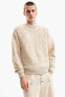 RONDE HALS GEBREIDE TRUI - WHITE - XL