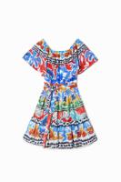 Korte etnische jurk Stella Jean - MATERIAL FINISHES - XL