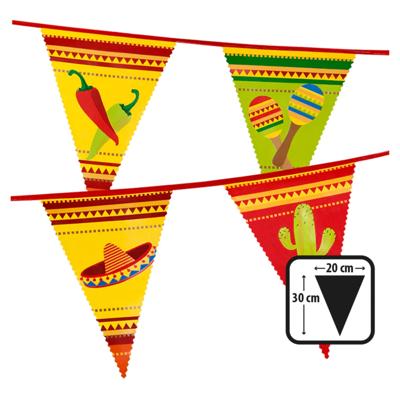 Feestartikelen - Mexicaanse vlaggenlijn - 6 meter - Plastic - Mexico Feestartikelen - Mexicaanse vlaggenlijn - 6 meter - Plastic - Mexico