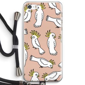 Papegaai: iPhone 5 / 5S / SE Transparant Hoesje met koord