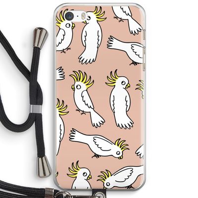 Papegaai: iPhone 5 / 5S / SE Transparant Hoesje met koord