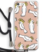 Papegaai: iPhone 5 / 5S / SE Transparant Hoesje met koord
