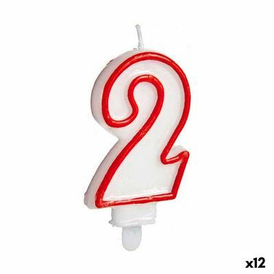 Kaars Cijfer 2 Verjaardag (12 Stuks)